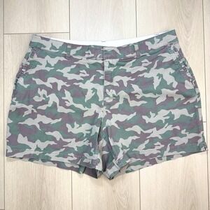 Lane‎ Bryant Size 18 Women's Camo Utility Shorts Stretch Cotton Green Military